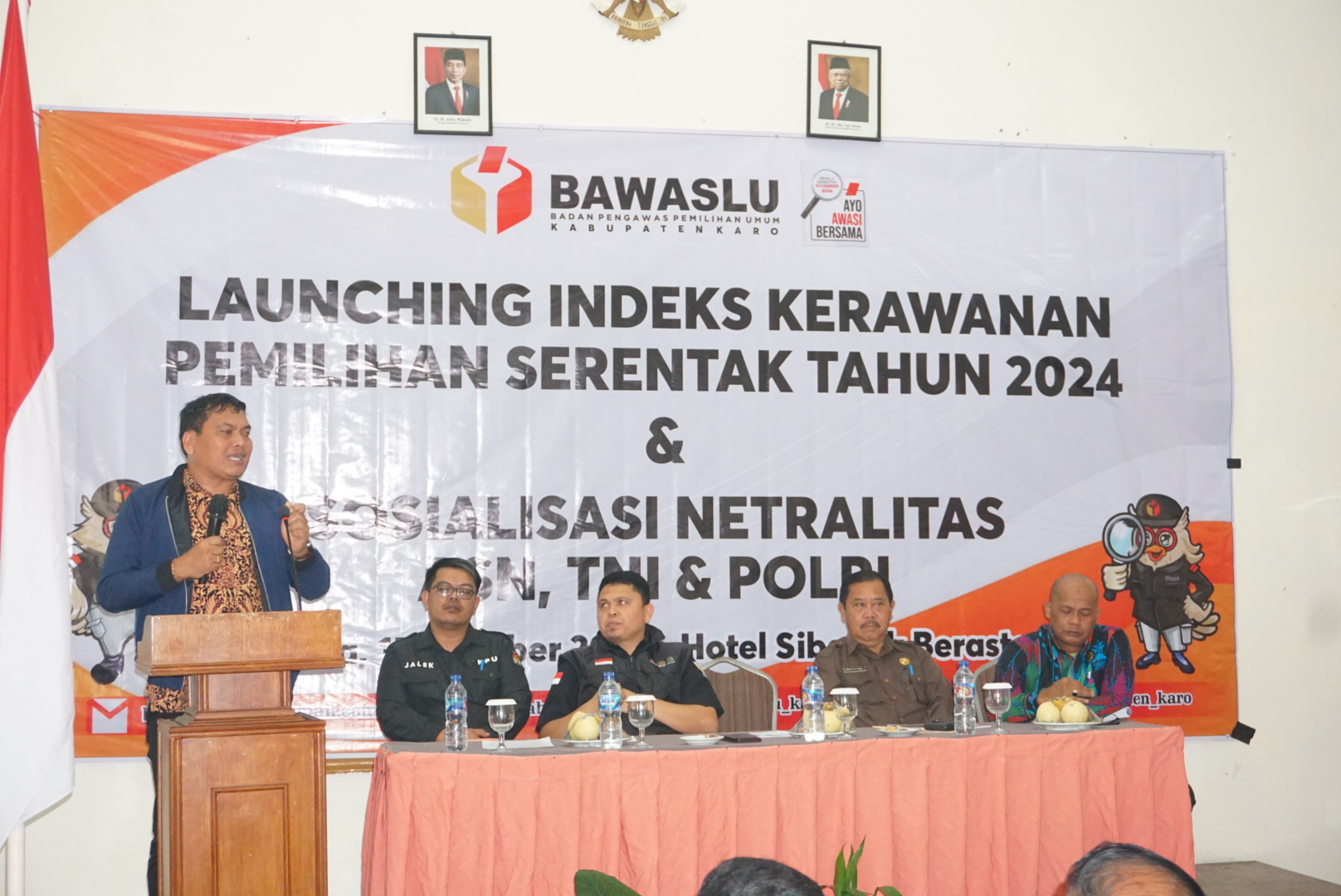 Ketua Bawaslu saat menyampaikan kata sambutan