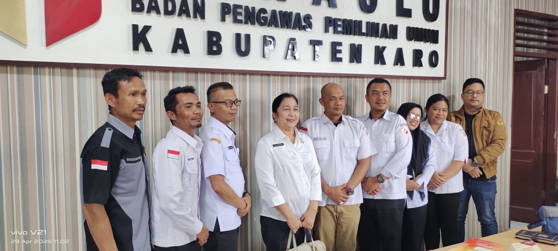 Kabanjahe, Badan Pengawas Pemilihan Umum ,Melakukan Kegiatan Rapat Koordinasi  Evaluasi Pelaksanan Pengawasan  PDPB TriWulan 1 Tahun 2026 , Rabu, 29 April 2026