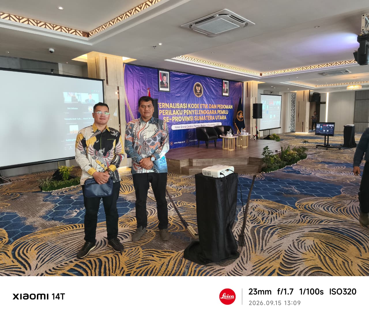 Badan Pengawas Pemilihan Umum Kabupaten Karo Hadiri Internalisasi Kode Etik Penyelenggara Pemilu yang Digelar DKPP di Medan, Selasa (15/09/2026)