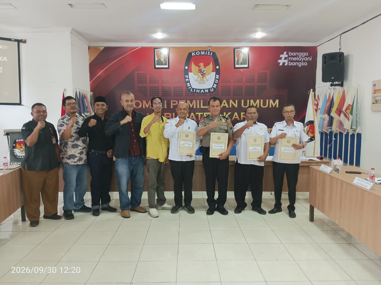 Badan Pengawas Pemilihan Umum Kabupaten Karo Menghadiri  Rekapitulasi Daftar Pemilih Berkelanjutan Triwulan III Tahun 2026 di Kantor KPU Kabupaten Karo, Rabu (30/09/2026)