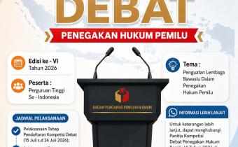 Kabanjahe – Badan Pengawas Pemilihan Umum (Bawaslu) Kabupaten Karo Bawaslu Kabupaten Karo Resmi Membuka Kompetisi Debat Penegakan Hukum Pemilu Edisi Ke-VI, Undang Perguruan Tinggi Se-Indonesia
